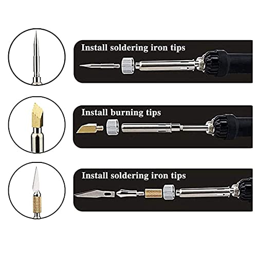 heyous 23pcs Wood Burner Tips Set Pyrography Brass Wood Burning Tip for Wood Pyrography Carving Embossing Soldering DIY Crafts heyous