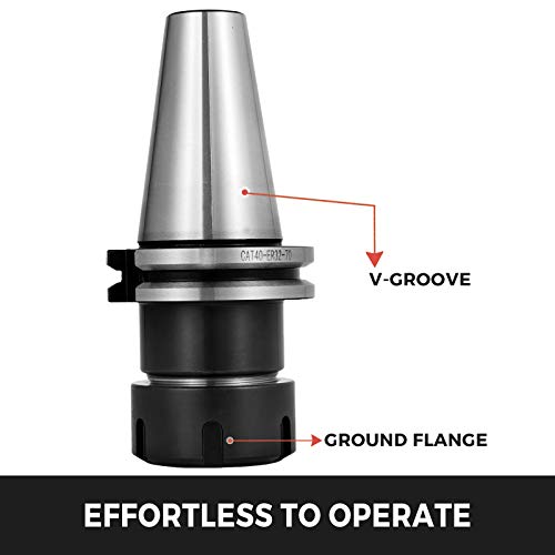 OrangeA 5 PCS Collet Set, CAT40 ER32 Collet Chuck, for CNC Engraving Machine & Milling Lathe Tool (CAT40 ER32) OrangeA