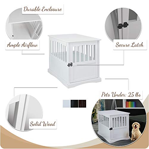 Casual Home Wooden Medium Pet Crate, End Table, Espresso Casual Home