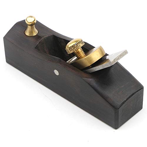 Mini Ebony Wood Planer Hand Tool Unxuey Flat Bottom Wood Plane Tool Wood Trimming Plane for Woodworking Wooden Planing for Joinery Woodcraft Guitar Unxuey