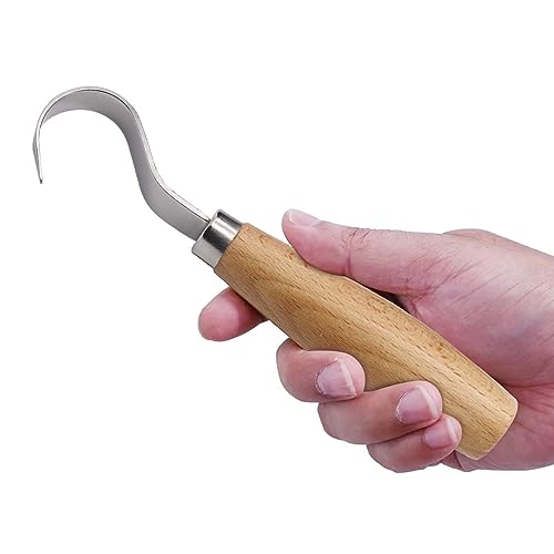 Wood Hook Knife Carving Tool for Carving Spoons Bowls Cups Crooked for Professional Spoon Carvers and Beginners FENMOR