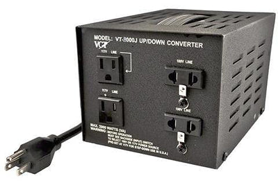 VCT VT-3000J Japanese Voltage Transformer Converter 110 Volt 100v, 3000 WATT, Black