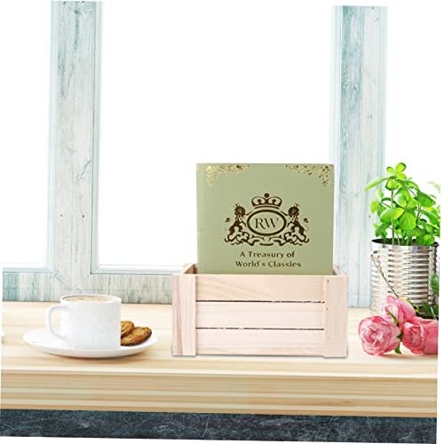 FUNOMOCYA 1pc Wooden Desktop Storage Basket Wood Desk Containers for Fruit Rustic Storage Bins Table Organizer Wood Nesting Storage Box Rustic Wood FUNOMOCYA