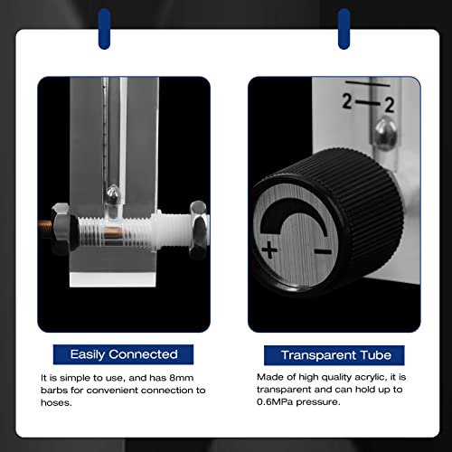 LZQ-7 Flowmeter 2-20LPM Acrylic Air Gas Flowmeter with Control Valve for Measuring Controlling Gas Flow Walfront