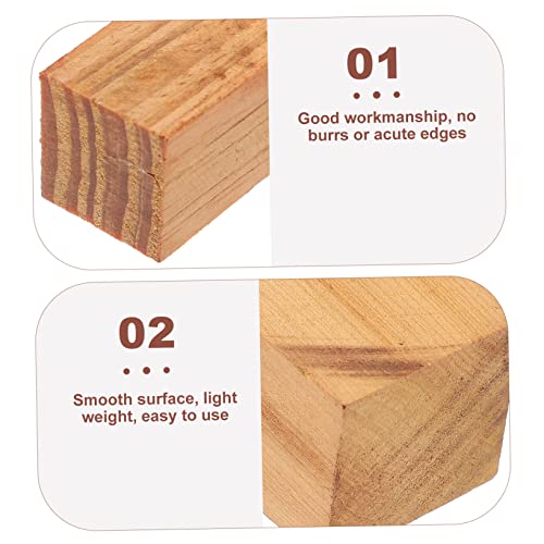 Ciieeo 5pcs Carved Wood Unfinished Wood Whittling Blocks Hobby Kits for Adults Wood Carving Whittling Whittling kit Blank Scrapbook Wooden Stamps for Ciieeo