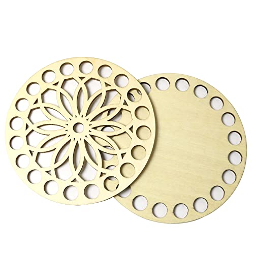 PZRT 100x3mm Round Wooden Basket Bottom Crochet Basket Base for DIY Basket Yarn Weaving Supplies Craft Making PZRT