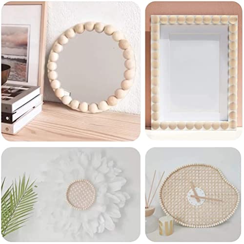 Milisten 200Pcs Half Round Wooden Beads Unfinished Wood Christmas Beads Half Beads Half Craft Balls Wood Half Balls Wooden Half Sphere Wooden Beads Milisten