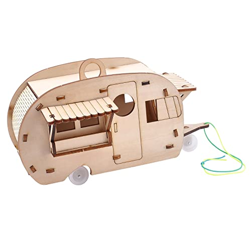 INFUNLY DIY Stem Kit Bird House Kit Camper Bird House Kit Wooden Birdhouses Set Grocery Store Design Educational DIY Carpentry Construction Wood INFUNLY