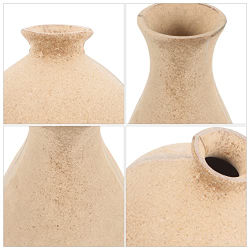 COHEALI Unfinished Wood Vase 2pcs Unfinished Vase Wooden Flower Vase Handmade Blank Floral Vase Paint Your Own Natural Flower Container DIY Painting COHEALI