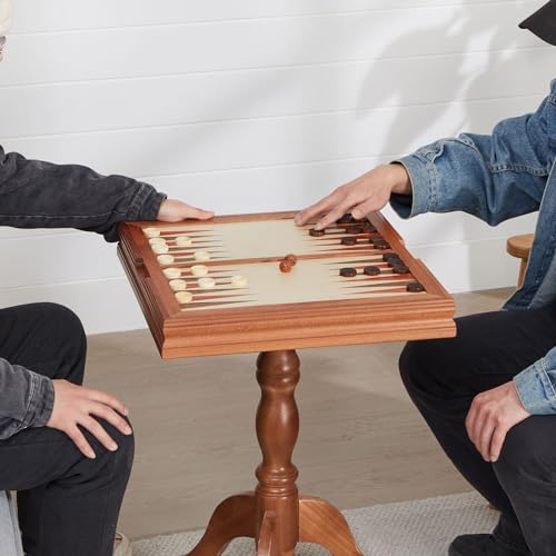 VEVOR 3-in-1 Chess Checkers Backgammon Table Set, 18 Inch Premium Wooden Chess Table, Deluxe Combo Game Table Furniture Set, Chess Set Board Game VEVOR