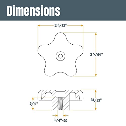 POWERTEC 71174V T Track Knob Kit, 5/16-18 Threaded bolts and Washers, 46 Piece Set, T Track Bolts, T Track Accessories for Woodworking Jigs and POWERTEC