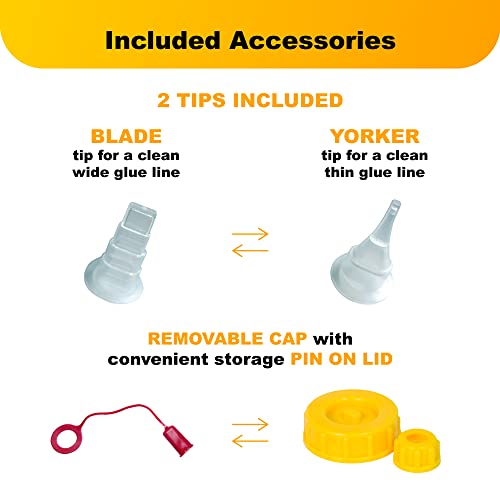 FastCap 16oz Glue Bottle, with 2-Chamber No-Drip System. Each Bottle Comes with 2 Replaceable Tips. FastCap