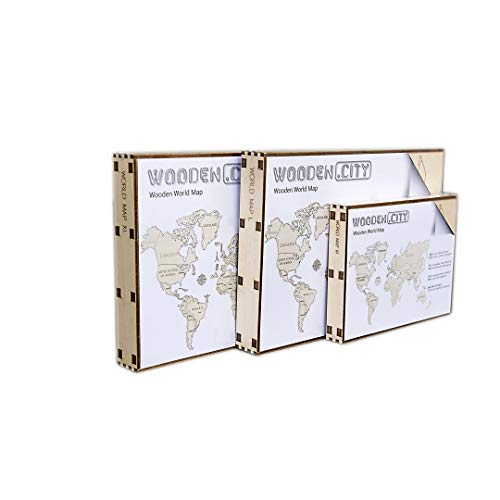 Wooden City World Map XL (120x80 ccentimeter) Wall Decoration (PUZZLE - Divers) WOODEN.CITY