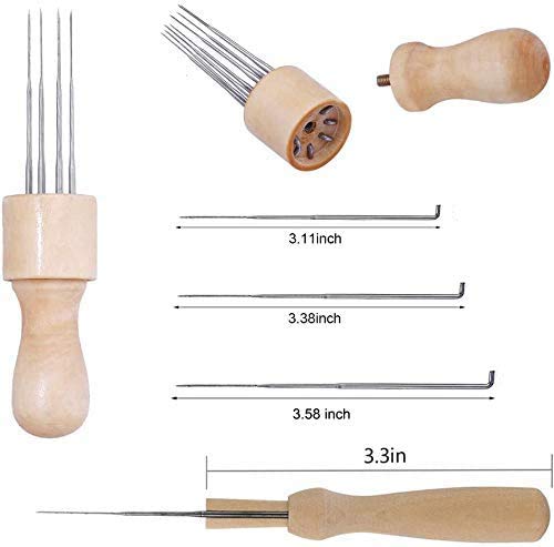 Mayboos Needle Felting Starter Kit,Wool Roving 40 Colors Set, Wool Felt Tools with Instruction Included for Felted Animal Needle Felting Supplies Mayboos