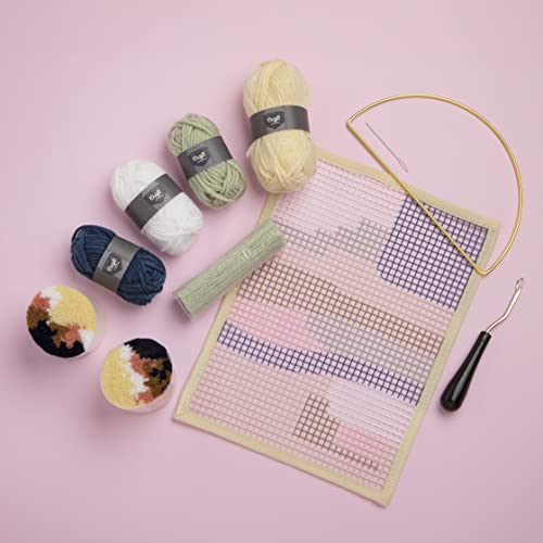 Craft Crush Latched Wall Hanging Craft Kit - DIY Kits for Home Decor - Includes Latch Hook, Braiding & Weaving Tools - Art & Craft Activity for Craft Crush