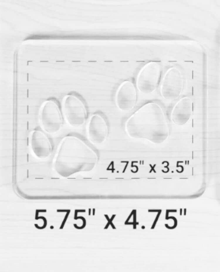 Double Paw Print Router Template, Router Inlay Template,Woodworking Router Template Tracing Guide (5.75" x 4.75") Yuxuanish