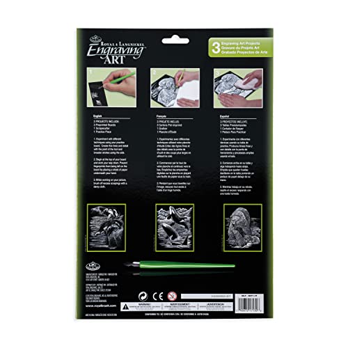 Royal and Langnickel Engraving Art 3 Design Value Pack, Silver Royal & Langnickel