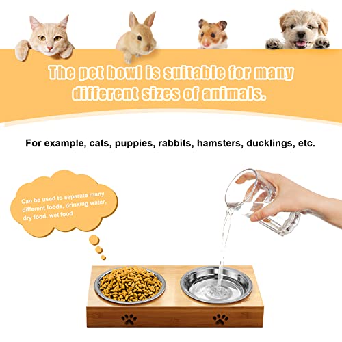 12 PCS Cat Bowls Whisker Friendly, Shallow Wide Flat Cat Food Bowls Stainless Steel,Metal Cat Dishes Whisker Fatigue Relief,Replacement Basic Cat MicoSim