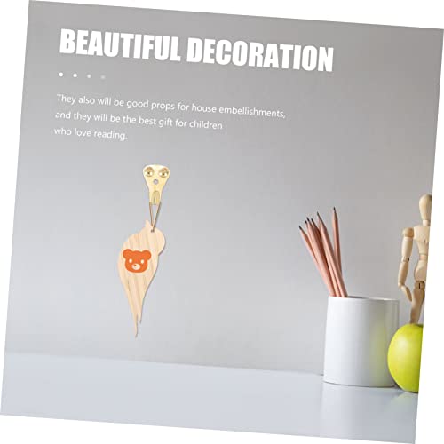 FUNOMOCYA 6pcs Blank Bamboo Bookmark DIY Craft Bookmark Tag Blank Cardstock Bookmarks Unfinished Bookmarkers DIY Blank Bookmarks Present Labels Book FUNOMOCYA