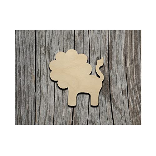 Lion Wood Craft Unfinished Wooden Cutout Art DIY Wooden Sign Inspirational Wall Plaque Classic Wall Art Decor for Indoor Holiday Home Classroom Arupkeer