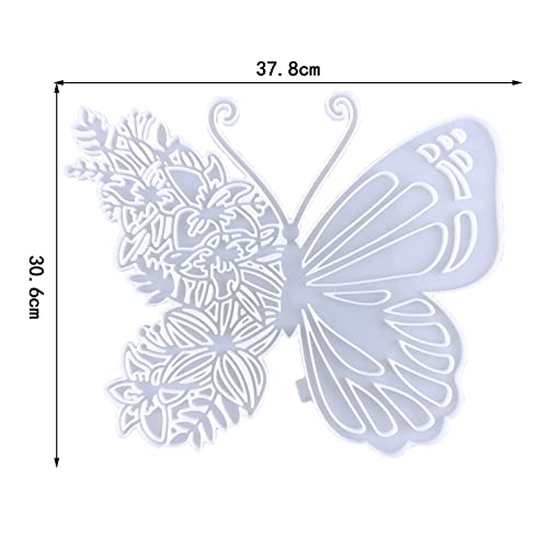 Very Big Butterfly Wall Hanging Silicone Resin Mold Butterfly Shaped Epoxy Silicone Casting Molds for Wall Decoration Office Living Room Garden, 3D Qinlunuho