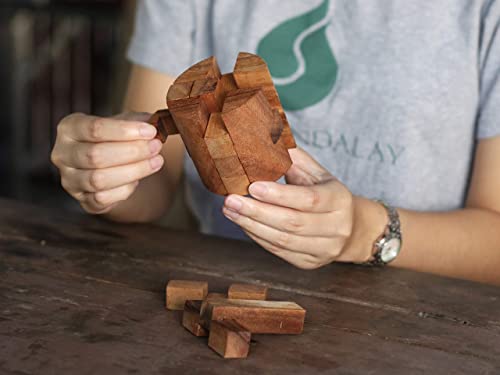 Premium 3D Wooden Brain Teaser Puzzle - Powder Keg by SiamMandalay SiamMandalay