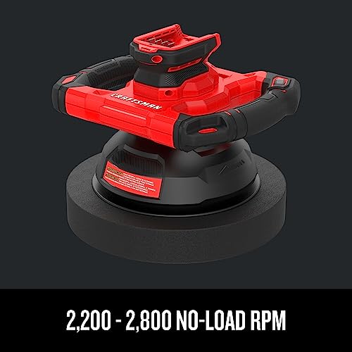 CRAFTSMAN V20 Buffer Polisher, Cordless Orbital Polisher for Cars, 10 inch, Tool Only (CMCE100B) Craftsman