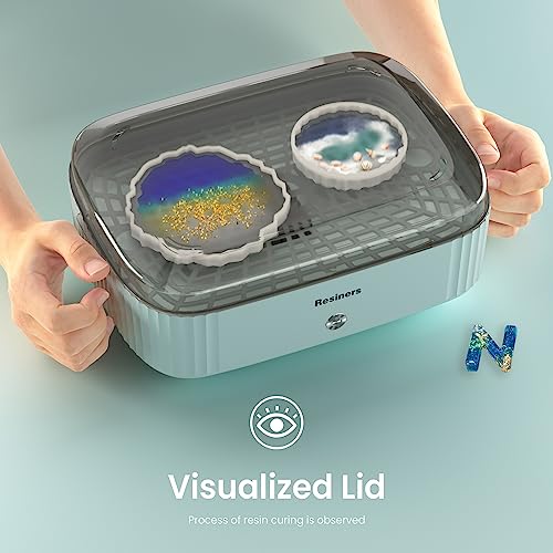 Resiners Resin Curing Machine with Larger Tray for Resin Starter, Cure Air, Auto Curing 2H Resin Supplies, Resin Dryer Curing Station for Epoxy Resin Resiners