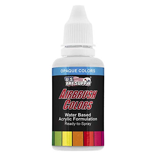 US Art Supply 1-Ounce Opaque White Airbrush Paint US Art Supply