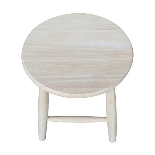 International Concepts 18-Inch Scooped Seat Stool, Unfinished IC International Concepts