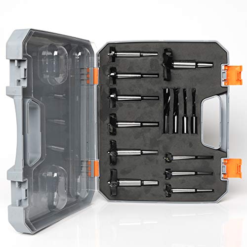 Forstner Bit Set, Wood Drilling, w/Carbide Tipped 14 Piece Set by KOWOOD KOWOOD