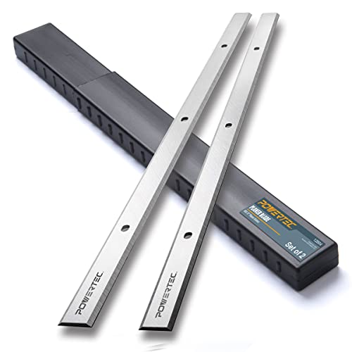 POWERTEC 12 Inch Planer Blades for Craftsman 21722, 21780, Harbor Freight Central Machinery Surface Planer 95082 Planer, Replacement for Craftsman POWERTEC