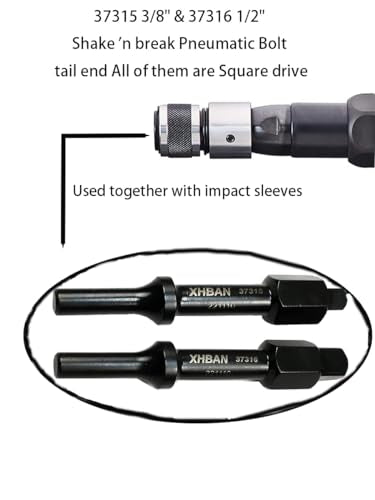BGD Pneumatic bit set 37315 3/8" & 37316 1/2" Bolt Breaker Shake 'n break helps remove seized and frozen bolts and nuts, 32029 Pneumatic Bolt Breaker BGD