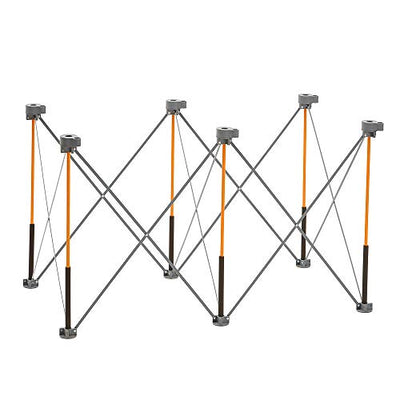BORA Centipede CK6S 30 inch height Portable Work Stand, Includes 4 X-Cups, 4 Quick Clamps, Carry Bag, Portable Work Support Sawhorse, 2Ft x 4Ft, 30