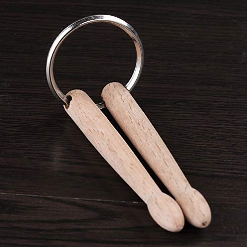 SUPVOX 3PCS Mini Wood Drumstick Keychain Drum Stick Key Ring Gift for Drummer Friends Double Drum Stick SUPVOX
