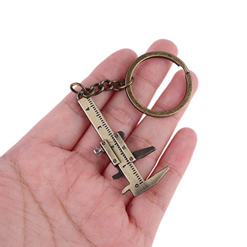 Portable Mini Vernier Caliper Measure Tools for Key Chain Zinc Alloy Calipers Gauge Slide Ruler for Key Woodworking Mini Vernier Caliper Yuly