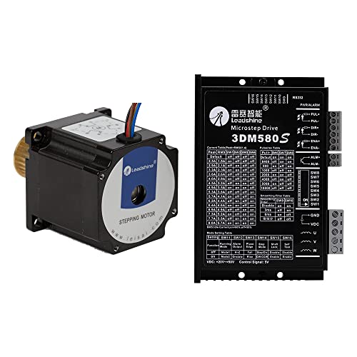 Cloudray Leadshine 3 Phase Stepper Motor 573S09-L-18 Stepper Driver 3DM580 for CO2 Laser Engraving Cutting Machine Cloudray