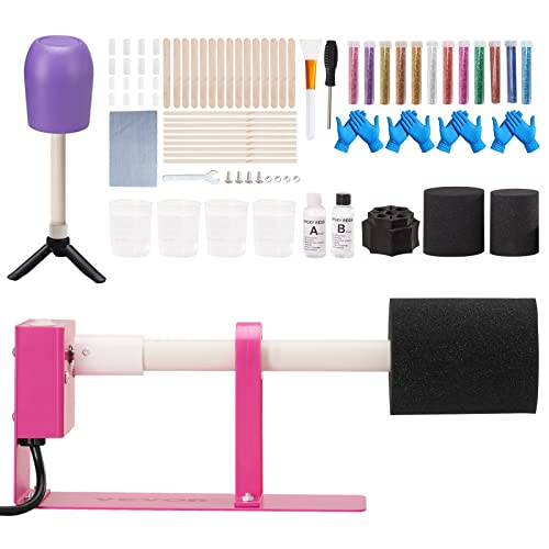 VEVOR Cup Turner for Crafts Tumbler, Tumbler Turner DIY Glitter Epoxy Resin Tumblers, Epoxy Pen Turner Attachment with Silent UL Motor Two-Way VEVOR