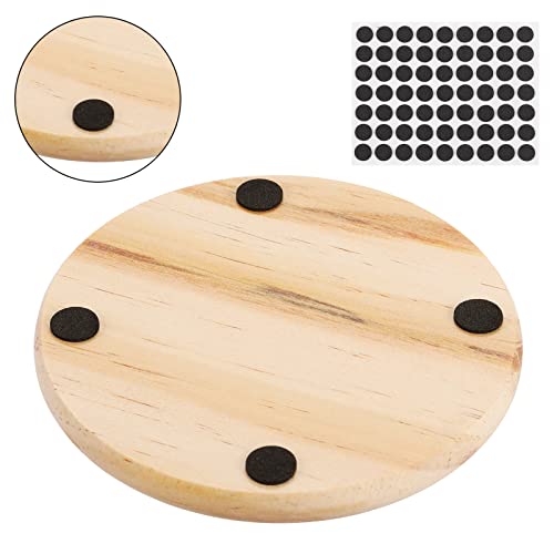12 Pieces Unfinished Wood Coasters, GOH DODD 4 Inch Round Blank Wooden Coasters Crafts Coasters for DIY Architectural Models Drawing Painting Wood GOH DODD