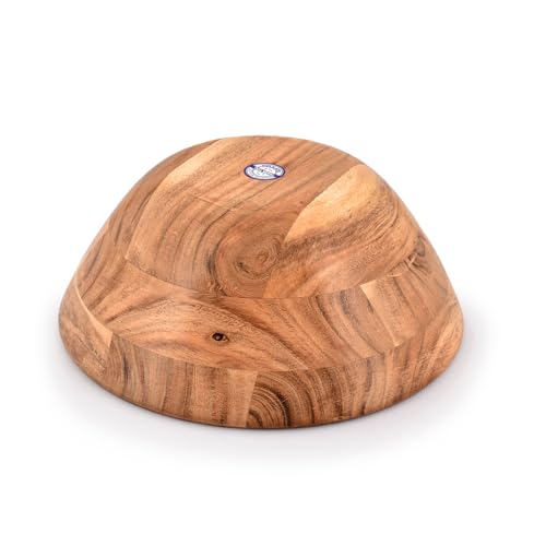 Samhita Acacia Wood Fruit Bowl for Fruits or Salads,Serving Dish Looks Absolute Beautiful With Your Kitchen (10" x 10" X 4") Samhita