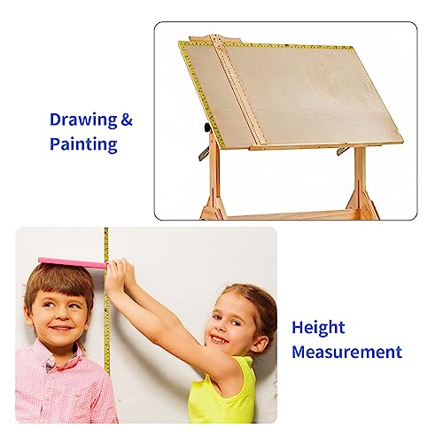 Steel Self-Adhesive Measuring Tape, Imperial and Metric Scale Ruler Sticker, 78-Inch Left to Right Reading Tape Measure Sticker for Workbench, A.I.FORCE