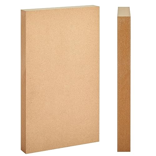 4 Pack Unfinished MDF Wood Blocks for Crafts 6 x 10", Smooth Surface for Crafts, DIY Projects (1 Inch Thick) Bright Creations