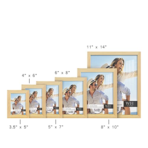 Renditions Gallery 5x7 inch Picture Frame Nature Wood Grain Frame, High-end Modern Style, Made of Solid Wood and High Definition Glass for Wall and Renditions Gallery