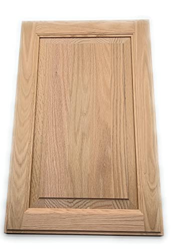 ONESTOCK 12W x 24H Unfinished Oak Kitchen Cabinet Door Replacement, Raised Panel Red ONESTOCK