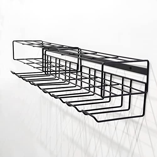 LULARINE 2 Pack Heavy Duty Wall Mounted Power Tool Organizer Floating Tool Shelf Storage Rack and Power Tool Holder LULARINE