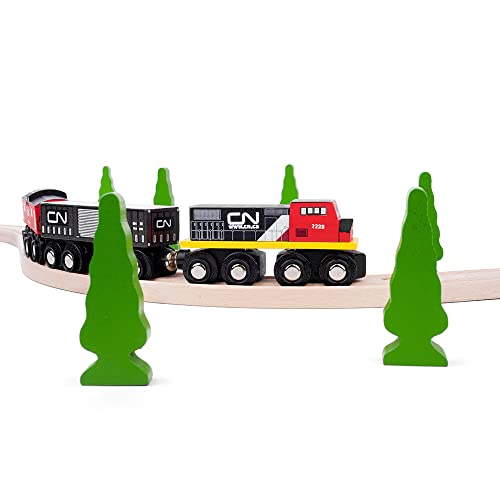 Bigjigs Rail CN Train - Other Major Wooden Rail Brands are Compatible Bigjigs Rail