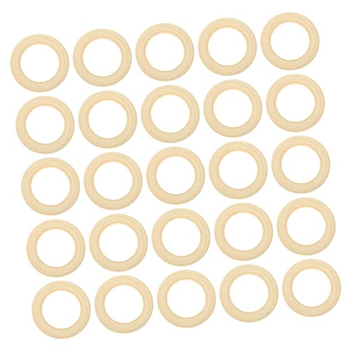 COHEALI 30pcs Handmade Wooden Ring Unfinished Smooth Wooden Ring Floral Hoop Ring Dream Catcher DIY Wood Circles for Craft Macrame Hoop Unfinished COHEALI