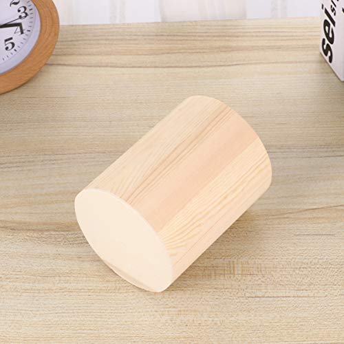 Wooden Pen and Pencil Holder 2 Pcs Wood Pencil Holder Brush Container Holder Desktop Wooden Container Multi Use Holder for Home Office DIY (Round Milisten