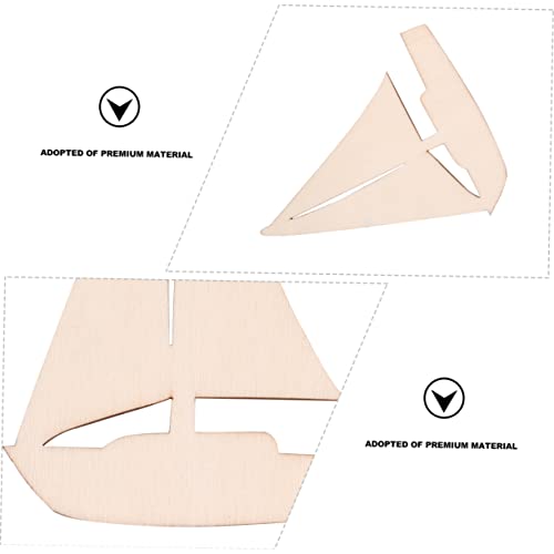 18 Pcs Blank Wooden chip Decorate Seaside Accessories Natural Wood Slices Beach Wood Carving Bamboo Wood Manual Crafts Blank Ornaments Wood Grain COHEALI