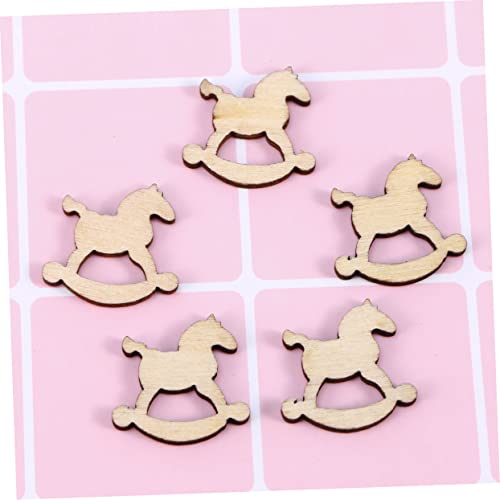 TEHAUX 100pcs Christmas Trees Xmas Tree DIY Crafts Wood Ornament House Decorations for Home Christmas Decor Unfinished Wooden Cutouts DIY Painting TEHAUX